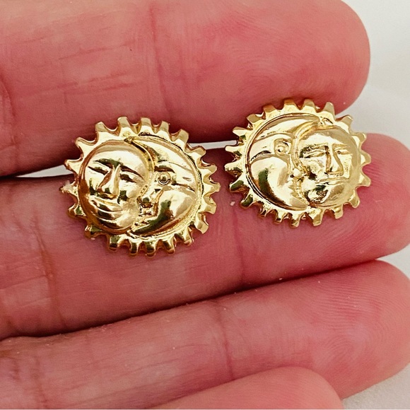 Sun Stud Earrings - Picture 6 of 13